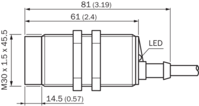 سنسور خازنی با کد CM30-25NPP-EW1